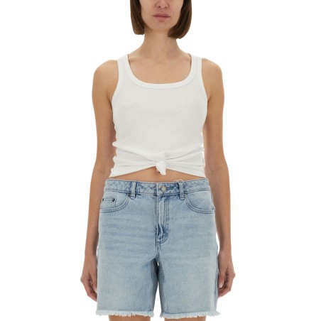 KNIT TANK TOP WITH FRONT LACING