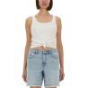 KNIT TANK TOP WITH FRONT LACING