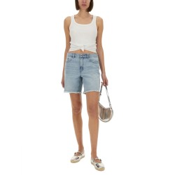 KNIT TANK TOP WITH FRONT LACING