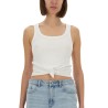 KNIT TANK TOP WITH FRONT LACING
