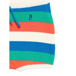 STRIPED KNITTED SHORTS
