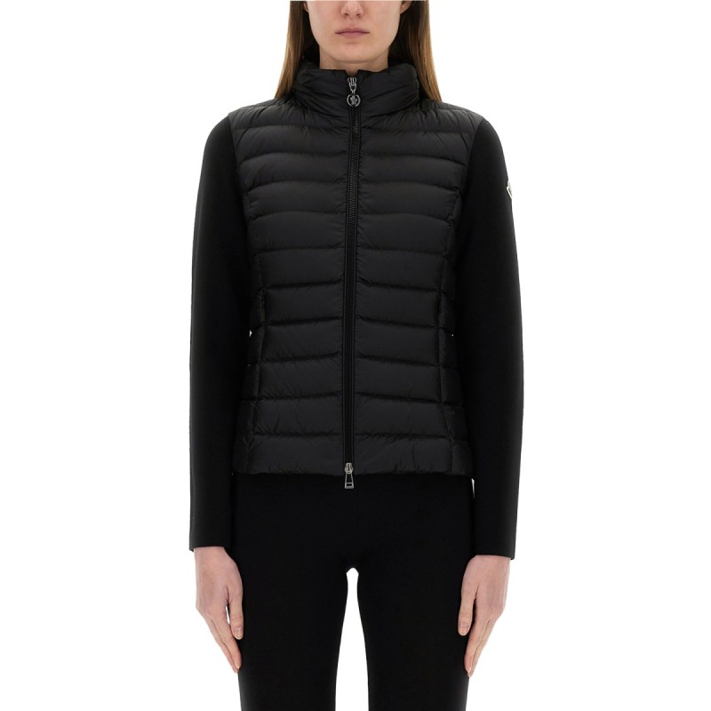 PADDED JACKET WITH KNITTED SLEEVES