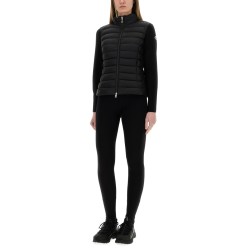 PADDED JACKET WITH KNITTED SLEEVES
