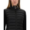 PADDED JACKET WITH KNITTED SLEEVES