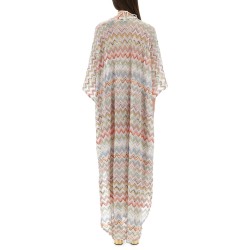 LONG CAFTAN WITH ZIG ZAG LAMÉ 3D