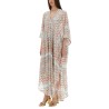 LONG CAFTAN WITH ZIG ZAG LAMÉ 3D