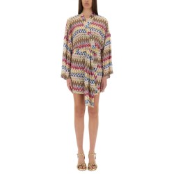 VISCOSE LAMÉ LACE KIMONO COVER-UP