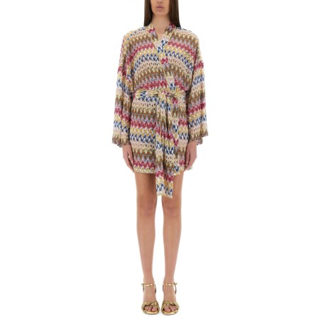 VISCOSE LAMÉ LACE KIMONO COVER-UP