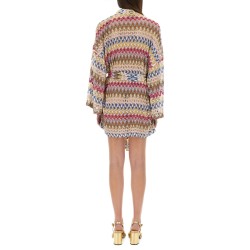 VISCOSE LAMÉ LACE KIMONO COVER-UP