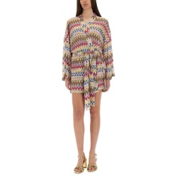 VISCOSE LAMÉ LACE KIMONO COVER-UP
