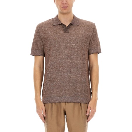POLO SHIRT IN COTTON, LINEN AND SILK