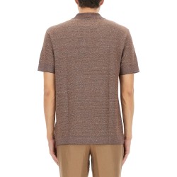 POLO SHIRT IN COTTON, LINEN AND SILK
