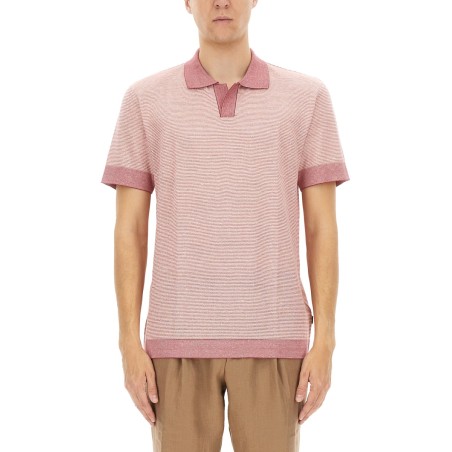 POLO SHIRT IN COTTON, LINEN AND SILK