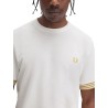 T-SHIRT WITH STRIPED MANIHE BORDER