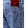 Jeans with cuff and Gucci Web detail
