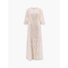 Tulle long dress with all-over sequins