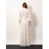 Tulle long dress with all-over sequins