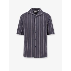 Cotton shirt with striped motif