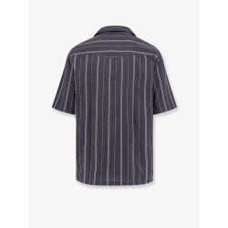 Cotton shirt with striped motif