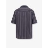 Cotton shirt with striped motif