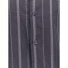 Cotton shirt with striped motif