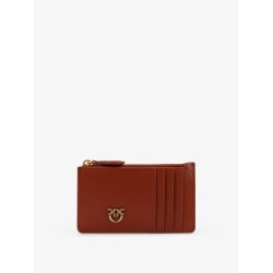 Leather wallet with Love Birds logo