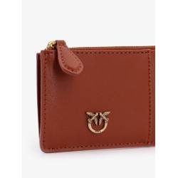 Leather wallet with Love Birds logo