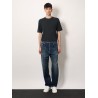 High-rise jeans in heritage vintage blue denim