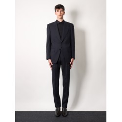 Wool suit with wide lapel