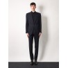 Wool suit with wide lapel