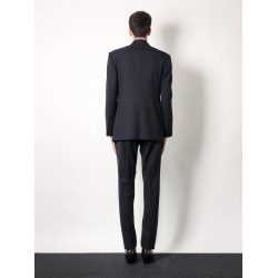 Wool suit with wide lapel