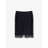 Silk skirt with lace inserts