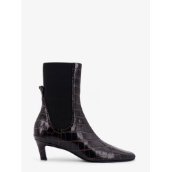 The Mid Heel Boot leather boots with croco effect