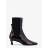 The Mid Heel Boot leather boots with croco effect