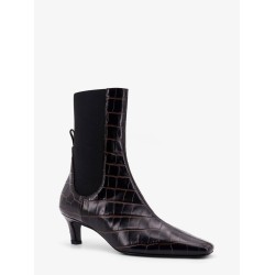 The Mid Heel Boot leather boots with croco effect