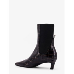 The Mid Heel Boot leather boots with croco effect