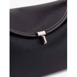 T-Lock leather handbag with contrasting stitching