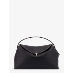 T-Lock leather handbag with contrasting stitching
