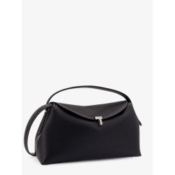T-Lock leather handbag with contrasting stitching