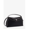 T-Lock leather handbag with contrasting stitching