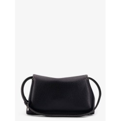 T-Lock leather clutch with contrasting stitchings