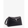 T-Lock leather clutch with contrasting stitchings