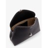 T-Lock leather clutch with contrasting stitchings