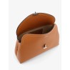 T-Lock leather clutch with contrasting stitching