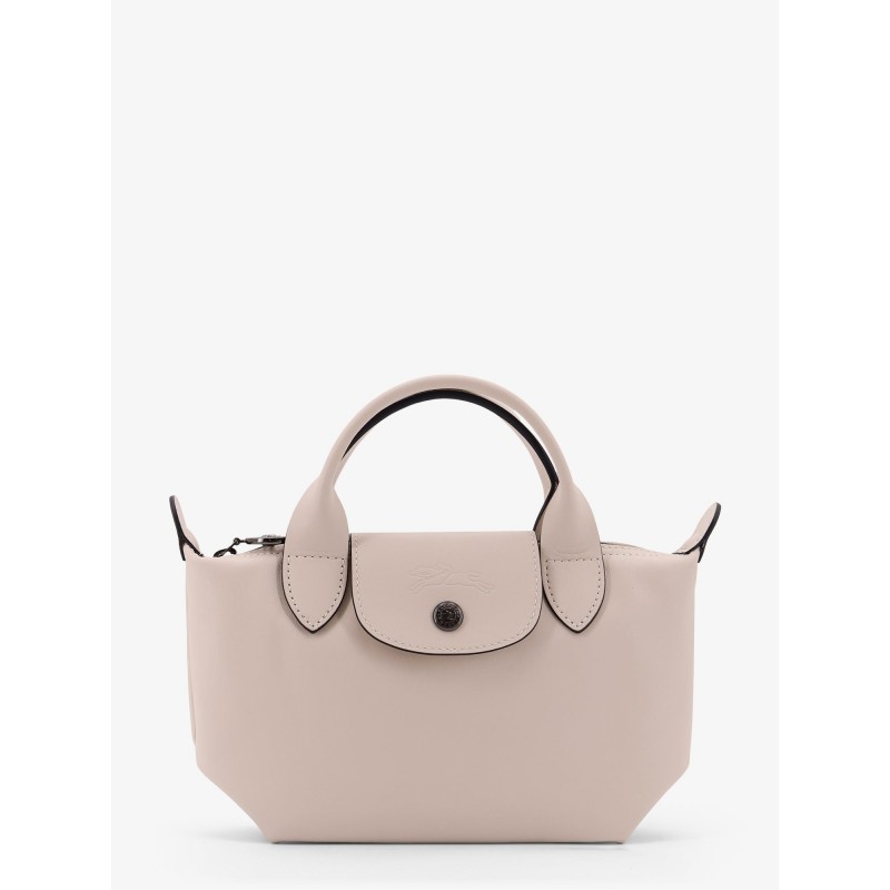 Le Pliage Xtra Leather handbag with engraved logo