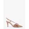 Bowow leather decolleté slingback