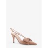 Bowow leather decolleté slingback