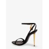 Leather sandals with logoed padlock