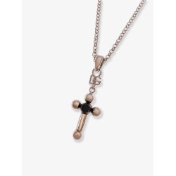 Brass necklace with iconic crucifix