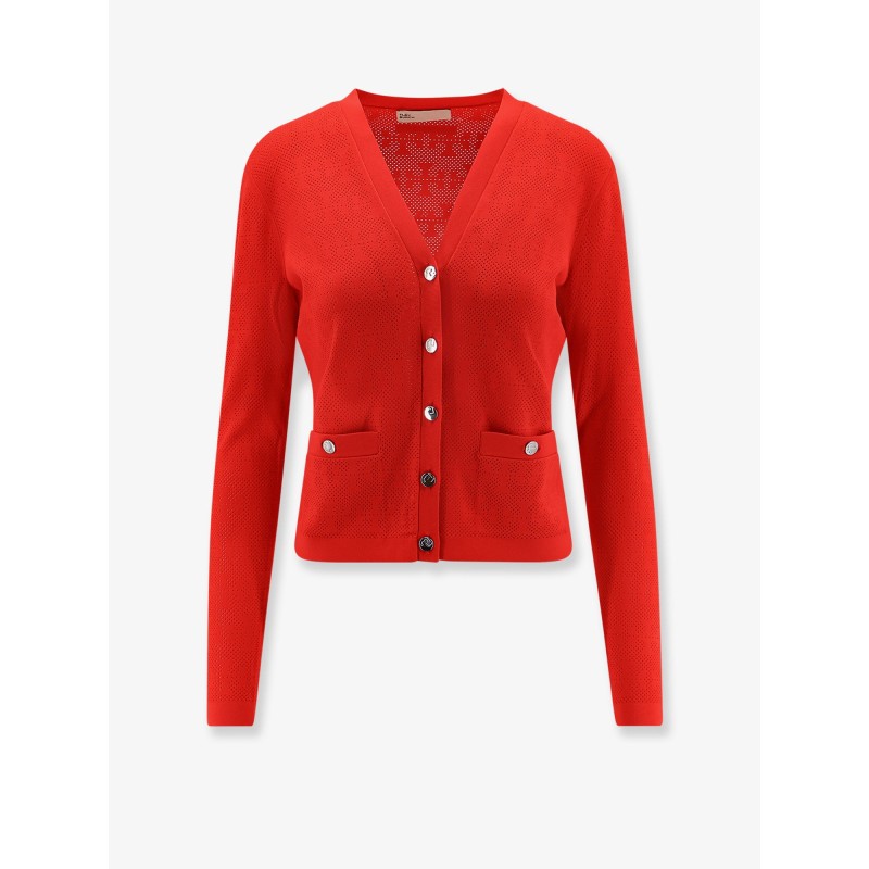 T Monogram Jacquard viscose blend cardigan